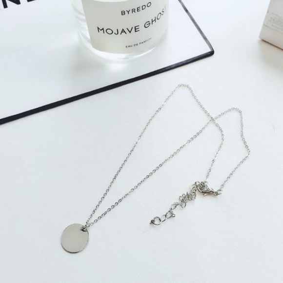 4 for $20 Single Round Coin Necklace (Silver) - Picture 4 of 6